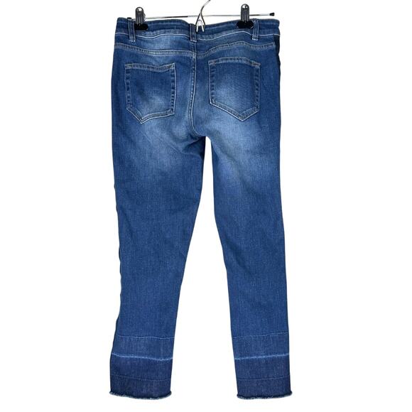 Essentiel Antwerp Cropped Straight Leg Jeans with Ribbon Trim Size 27 Mid-Rise - Picture 2 of 10